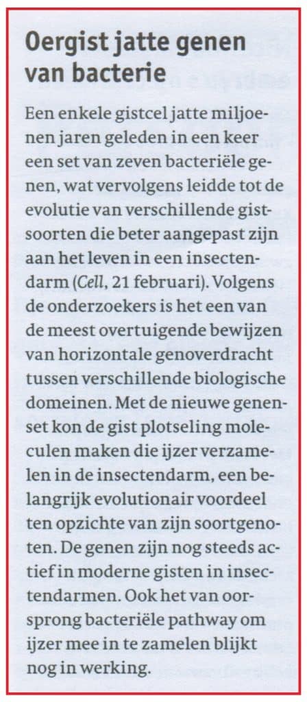 Oergist jatte genen van bacterie