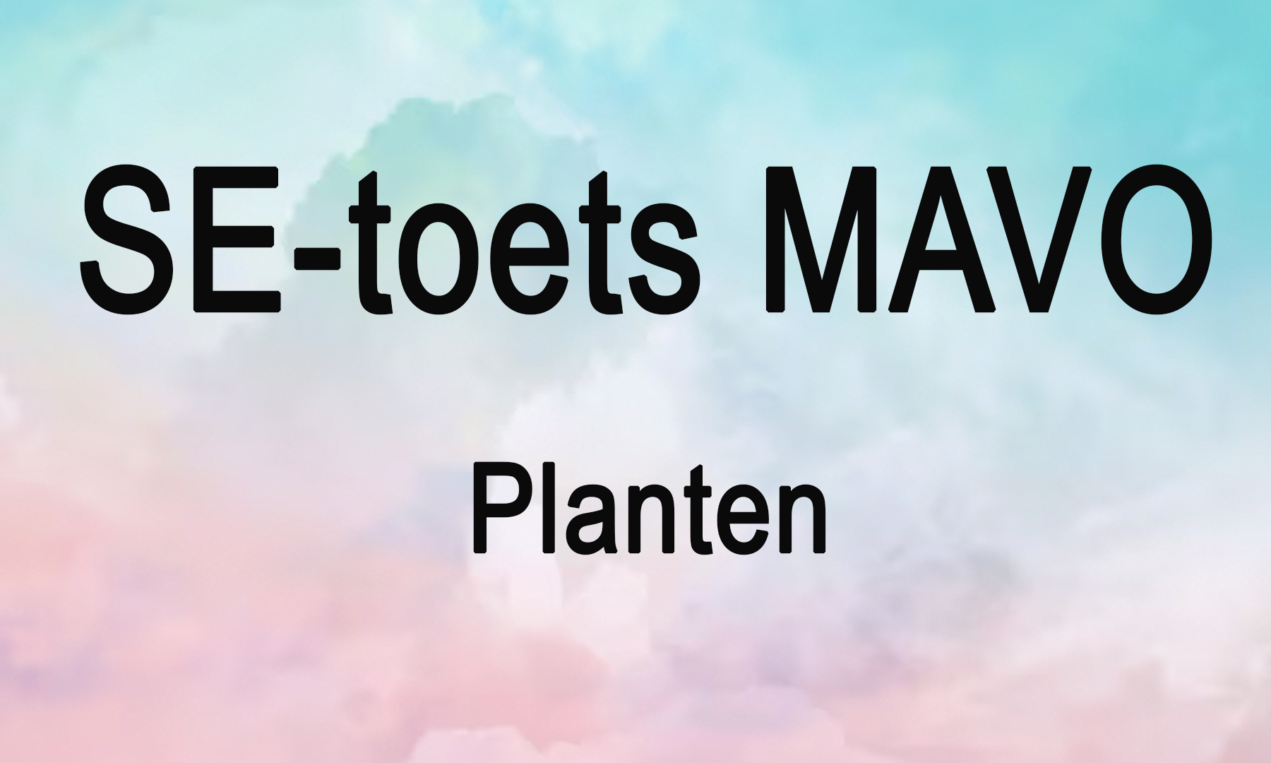 SE toets 4 mavo planten