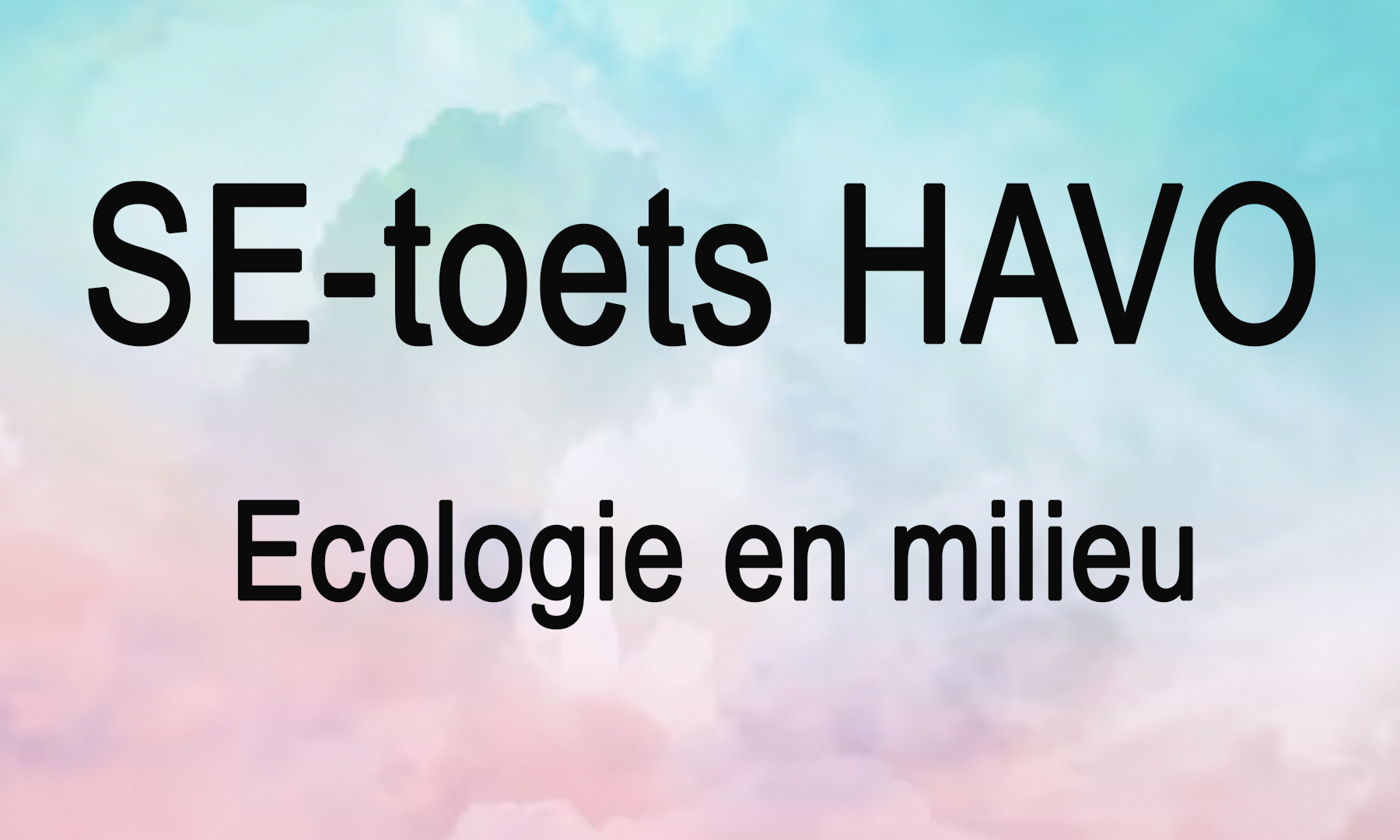 Voorkant SE ecologie en milieu