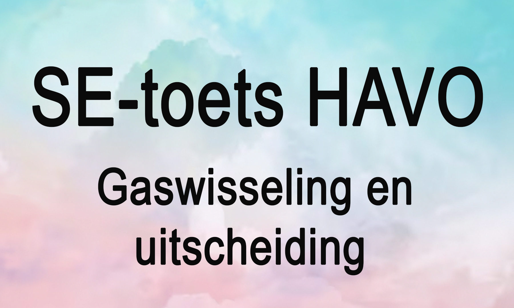 Voorkant SEGaswisseling en uitscheiding