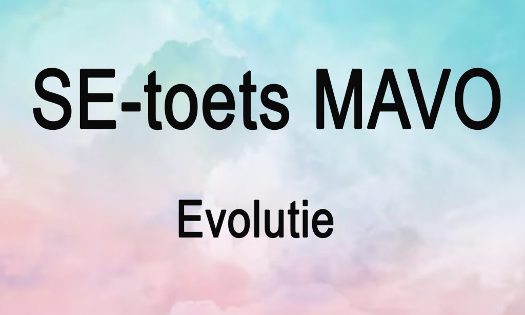 SE toets 4 mavo Evolutie